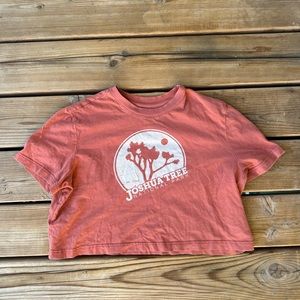 Burnt Orange Joshua Tree Cropped Tee Shirt